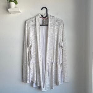 Dolan by Anthropologie Cream Open-Front Soft Knit Cardigan